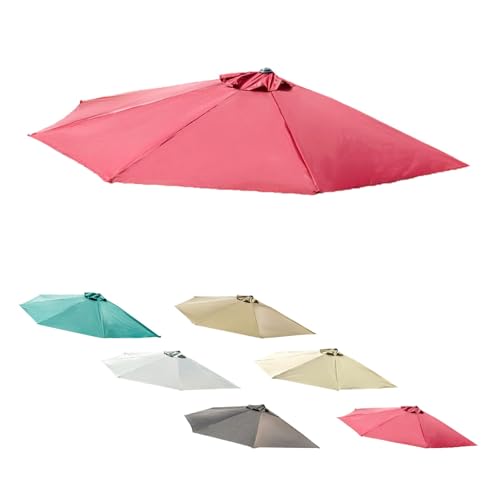 Terrassenschirm Ersatzdach 2.5 m X 1.3 m, Parasol Canopy Rechteckiges, Sonnenschirm Ersatzdach UV-Schutz, Marktschirm für Garten, Terrasse, Hof, Strand(Weinrot,3 m(L) x 1.5 m(W)) von Generisch