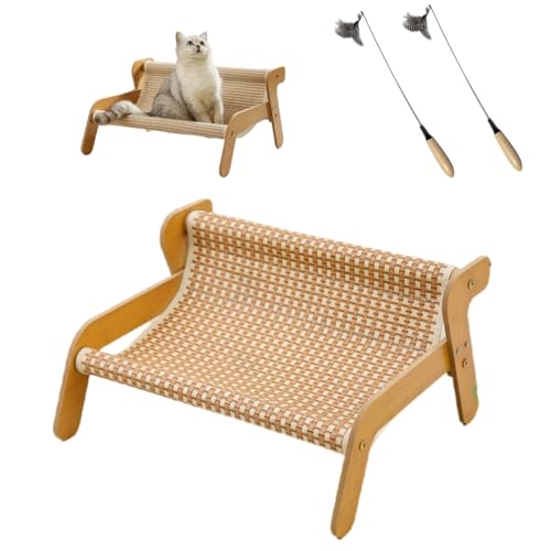 The Claw Lounge,Cat Sisal Chair,2-In-1 Cat Scratch Pad and Lounger,Wear-Resistant Scratching Pad Lounge Chair,Wavy Design Rocker Providing Claw Trimming and Comfort,for Indoor Cats (cool mat) von Generisch