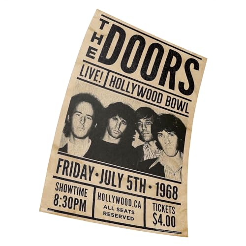 The Doors Live at Hollywood Bowl Jim Morrison Classic Rock Music Band Retro Vintage Poster Größe 11" x 17" Dekorative Rahmenloses Kunst Geschenk (28 x 43 cm) Leinwand Poster von Generisch