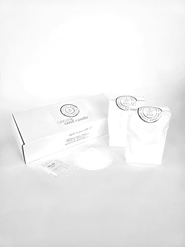 The Other Candles Natürlicher Kerzensand mit Docht Set 600g wachs + 12 Dochte Kerzensand mit Docht-Set Kerzen Sand Perlen Kerzen Perlmutt-Kerze Pulver-Wachs-Set Wachsperlen Wachsgranulat für Kerzen von Generisch