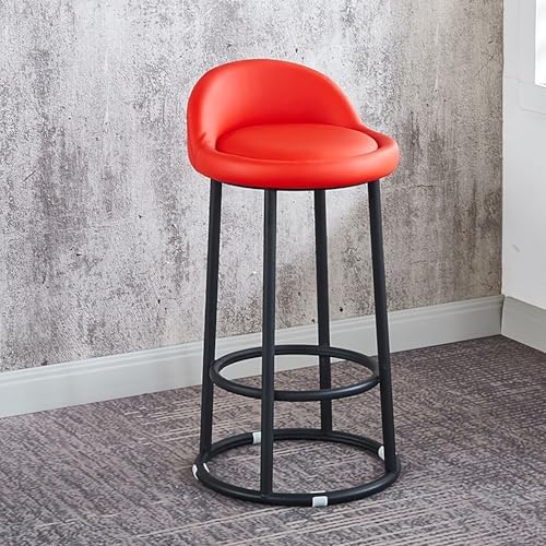 Thekenhocker 1er Set, Moderne PU gepolsterte Küchenhocker mit niedriger Rückenlehne und Fußstütze, Barstühle für Küche, Insel, Restaurant von Generisch