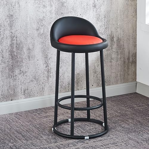 Thekenhocker 1er Set, Moderne PU gepolsterte Küchenhocker mit niedriger Rückenlehne und Fußstütze, Barstühle für Küche Insel Restaurant von Generisch