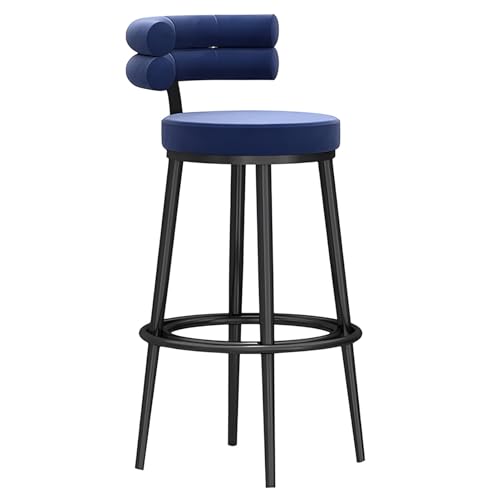 Thekenhocker Barhocker Kücheninselhocker, mit Samt gepolsterte Thekenhocker mit weicher Rückenlehne, Thekenhoher Esszimmerstuhl für Zuhause und den gewerblichen Bereich Thekenhocker Barhocker Kücheninselhocker, mit Samt gepolsterte Thekenhocker mit weicher Rückenlehne, Thekenhoher Esszimmerstuhl für Zuhause und den gewerblichen Bereich von Generisch