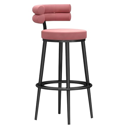Thekenhocker Barhocker Kücheninselhocker, mit Samt gepolsterte Thekenhocker mit weicher Rückenlehne, Thekenhoher Esszimmerstuhl für Zuhause und den gewerblichen Bereich Thekenhocker Barhocker Kücheninselhocker, mit Samt gepolsterte Thekenhocker mit weicher Rückenlehne, Thekenhoher Esszimmerstuhl für Zuhause und den gewerblichen Bereich von Generisch