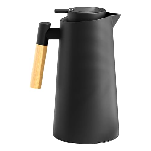 Thermo Kaffeekännchen - 1L Isolierkanne Mit Glaseinsatz,Teekrug Für Küche Und Zuhause von Generisch