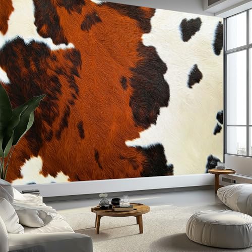 Tierprints Fototapete mit Kuhfell Muster, Vlies Wandbild im Panoramaformat - UV-Beständig & Geruchsfrei Wanddekoration B400 x H280 cm für Schlafzimmer Wohnzimmer TV-Hintergrundwand Tierprints Fototapete mit Kuhfell Muster, Vlies Wandbild im Panoramaformat - UV-Beständig & Geruchsfrei Wanddekoration B400 x H280 cm für Schlafzimmer Wohnzimmer TV-Hintergrundwand von Generisch