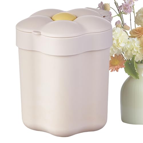 Tiny Desk Garbage Can Blumendeckel-Mülleimer, kompakter Abfallbehälter | Aufbewahrungsbox für Abfallkörbe aus der Zwischendecke | Lösung für dekorierten Tisch Tiny Desk Garbage Can Blumendeckel-Mülleimer, kompakter Abfallbehälter | Aufbewahrungsbox für Abfallkörbe aus der Zwischendecke | Lösung für dekorierten Tisch von Generisch