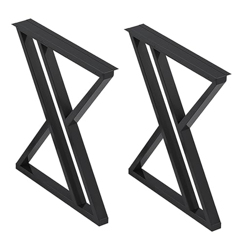 Tischbeine aus Metall, 2er-Set, robuste Stahl-Möbelbeine für Schreibtisch und Esstisch, rustikales Design mit verstellbaren Bodenschonern und Schrauben, Schwarz Tischbeine aus Metall, 2er-Set, robuste Stahl-Möbelbeine für Schreibtisch und Esstisch, rustikales Design mit verstellbaren Bodenschonern und Schrauben, Schwarz von Generisch