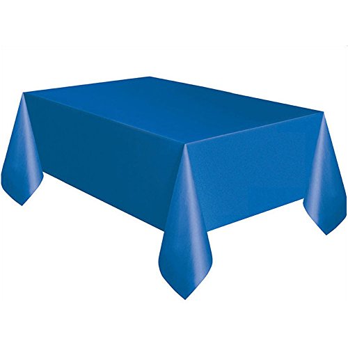 Tischdecke, abwischbar, Einweg-Tischdecke, PVC-Kunststoff, abwischbar, wasserdicht, rechteckig, für Küche, Picknick, Outdoor, Innen- und Außenbereich, 137 x 183 cm, Blau, 3 Stück von Generisch