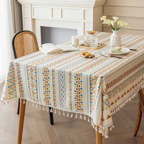 Tischdecke, wasserdicht, rechteckig, waschbar, schmutzabweisend, für Picknick, Abendessen, schmutzabweisend von Generisch