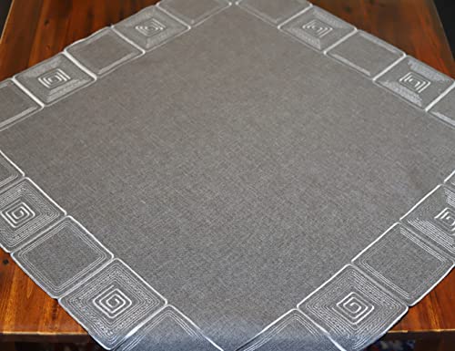 Tischdecke 85x85 grau Bestickt (85x85) von Generisch