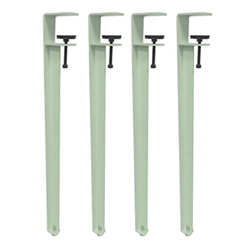 Tischklemmbeine 4er-Set – Verstellbare Metall-Tischbeine 71/40 cm, F-Form, Klemmbare Möbelfüße Für Schreibtisch, Esstisch, Bürotisch, Couchtisch – Kein Bohren Nötig-Grün||High:40cm von Generisch