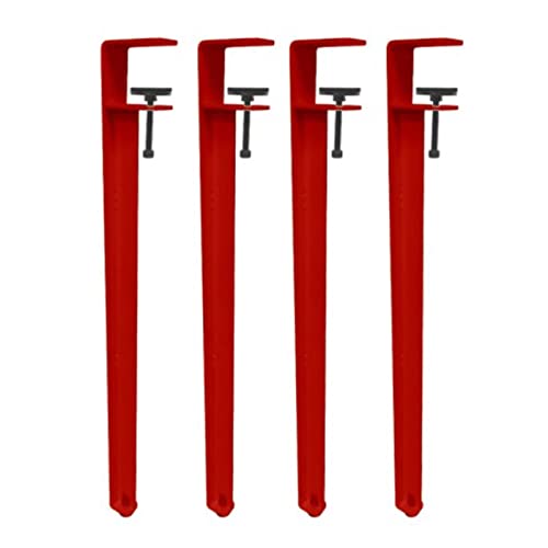 Tischklemmbeine 4er-Set – Verstellbare Metall-Tischbeine 71/40 cm, F-Form, Klemmbare Möbelfüße Für Schreibtisch, Esstisch, Bürotisch, Couchtisch – Kein Bohren Nötig-Rot||High:71cm von Generisch