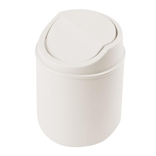 TischmüLleimer Mit Deckel Kleiner MüLleimer MüLleimer Klein Mini MüLleimer Tischabfalleimer MüLltonne Klein Papierkorb FüR Schreibtisch SüßE MüLleimer FüR Familie Wohnzimmer Schlafzimmer (White) von Generisch