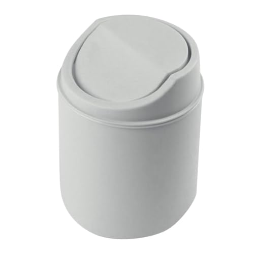 Tischmülleimer Kunstoff Mülleimer Mini Desktop Tisch Kosmetikeimer mit Schwing Deckel Papierkorb Süße Aufbewahrungsbox Tischabfalleimer für Familie Wohnzimmer Schlafzimmer Badezimmer Büro (Grau) Tischmülleimer Kunstoff Mülleimer Mini Desktop Tisch Kosmetikeimer mit Schwing Deckel Papierkorb Süße Aufbewahrungsbox Tischabfalleimer für Familie Wohnzimmer Schlafzimmer Badezimmer Büro (Grau) von Generisch