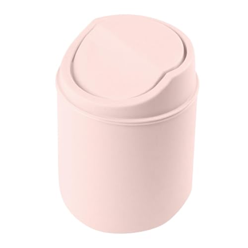 Tischmülleimer mit Deckel, Mini Arbeitsplatte Mülleimer Tischabfalleimer, Küchenabfalleimer Mülltonne Klein Papierkorb für Schreibtisch, Badezimmer, Wickeltisch, Küche (Rosa) von Generisch