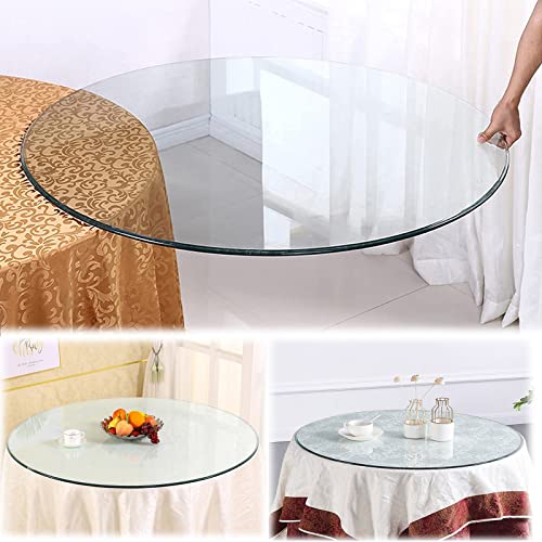 Tischplatte aus gehärtetem Glas mit abgeschrägten Kanten, 68 cm, runde, dicke Oberfläche zum Schutz des Esstischs, erhältlich in den Größen 40 cm, 45 cm, 52 cm, 60 cm, 75 cm, 80 cm Tischplatte aus gehärtetem Glas mit abgeschrägten Kanten, 68 cm, runde, dicke Oberfläche zum Schutz des Esstischs, erhältlich in den Größen 40 cm, 45 cm, 52 cm, 60 cm, 75 cm, 80 cm von Generisch