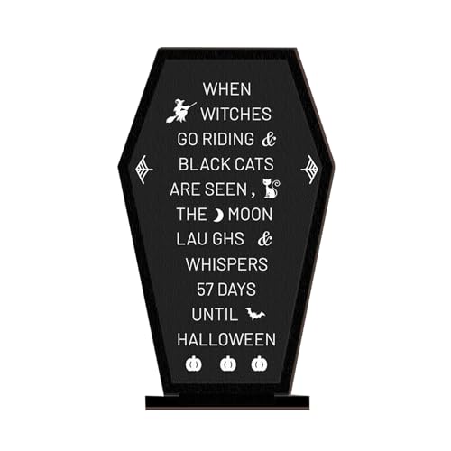 Tischschild - Tischschild aus Holz Trick Or Treat mit für den Hexenhut | Wiederverwendbare Tablett-Einrichtung, leichtes MDF-Design, fügt Fa hinzu Tischschild - Tischschild aus Holz Trick Or Treat mit für den Hexenhut | Wiederverwendbare Tablett-Einrichtung, leichtes MDF-Design, fügt Fa hinzu von Generisch