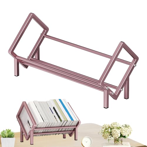 Tischständer - Desktop- aus Kohlenstoffstahl, kleines schräges | Minimalistischer Organizer, kompakter Buchständerrahmen, Displ-Aufbewahrungsstruktur von Generisch