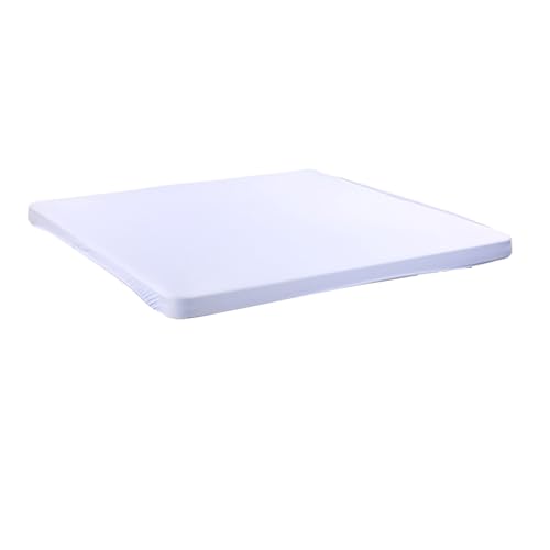 Tischtuch Für Esszimmer | Elastische Quadratische Tischdecke Mit Rundumgummi - Waschbarer Dehnbarer Tischschutz 86x86 cm Für Picknick Camping Gastronomie von Generisch