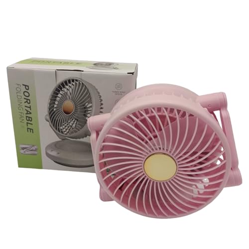 Tischventilator | Handlicher Ventilator für den Schreibtisch - Wiederaufladbar Klappbar Schwenkend Luftkühler Für Kinder Frauen Schreibtisch Wohnung Schlafzimmer Camping Reisen Tischventilator | Handlicher Ventilator für den Schreibtisch - Wiederaufladbar Klappbar Schwenkend Luftkühler Für Kinder Frauen Schreibtisch Wohnung Schlafzimmer Camping Reisen von Generisch