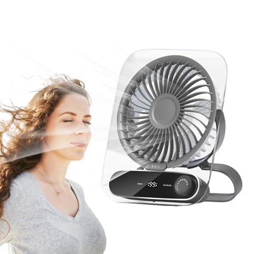 Tischventilator - Tragbarer Handventilator Mit Persönlicher Kühlung Für Den Arbeitsplatz - Batteriebetriebener Luftkühler mit 199 Geschwindigkeiten Nachtlicht, Tragbar für Outdoor Camping Wandern Tischventilator - Tragbarer Handventilator Mit Persönlicher Kühlung Für Den Arbeitsplatz - Batteriebetriebener Luftkühler mit 199 Geschwindigkeiten Nachtlicht, Tragbar für Outdoor Camping Wandern von Generisch