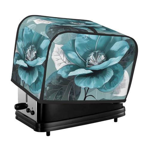 Toaster-Abdeckung mit Blumenblättern, 2 Scheiben, blaugrün, mit Tasche, schmutzabweisend, staubdicht, für kleine Geräte Toaster-Abdeckung mit Blumenblättern, 2 Scheiben, blaugrün, mit Tasche, schmutzabweisend, staubdicht, für kleine Geräte von Generisch