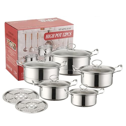 Töpfe und Pfannen -Set Nicht -Stick - Kochgeschirrset | Nicht -Stick -Topf -Sets | Nicht -Sauce Pan Sets | Professionelles Kochgeschirr -Kit zum Dämpfen von, Stewing -Suppenvorbereitung Küchenr von Generisch