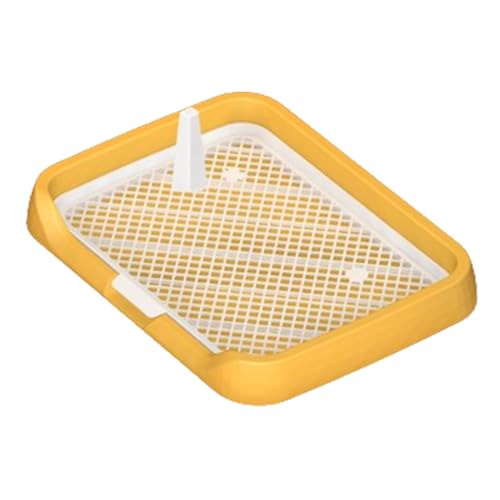 Toilette für Hunde, Hundetoilettentablett - Mesh Grids Flaches Töpfchen-Tablett für Hunde |Leicht zu reinigendes Haustier-Töpfchenzubehör mit Abnehmbarer Säule, einfach einzurichtender Pinkelhalter f von Generisch
