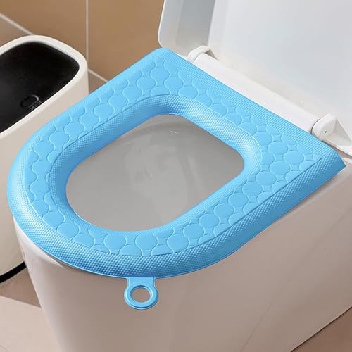 Toilettendeckel Tankabdeckungen U-förmiger wasserdichter Toilettensitz (Blau) von Generisch