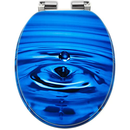 Toilettendeckel WC Sitz mit Absenkautomatik einfache Montage Toilettensitz WC Sitz passend für alle handelsüblichen WC-Becken Universal Toilettendeckel WC Sitz mit Absenkautomatik einfache Montage Toilettensitz WC Sitz passend für alle handelsüblichen WC-Becken Universal von Generisch