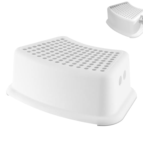 Toilettenhocker Kothocker - Toiletten Fußhocker | Badezimmer Töpfchen Tritthocker | Hocker Klohocker | Fußhocker Töpfchenhocker | Badezimmer Fußhocker | Badhocker Toilettenhocker Stapelbar von Generisch
