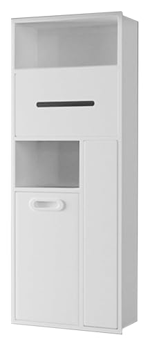 Toilettenpapierhalter & Mülltonnen-Kombination mit integriertem WC-Bürstenhalter, Edelstahl, platzsparendes Design für Badezimmer, Büro, Küche von Generisch
