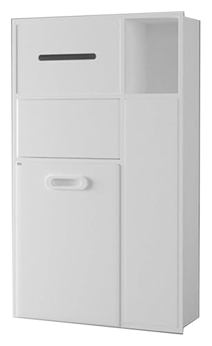 Toilettenpapierhalter & Mülltonnen-Kombination mit integriertem WC-Bürstenhalter, Edelstahl, platzsparendes Design für Badezimmer, Büro, Küche Toilettenpapierhalter & Mülltonnen-Kombination mit integriertem WC-Bürstenhalter, Edelstahl, platzsparendes Design für Badezimmer, Büro, Küche von Generisch