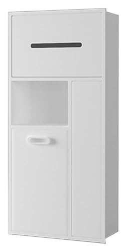 Toilettenpapierhalter & Mülltonnen-Kombination mit integriertem WC-Bürstenhalter, Edelstahl, platzsparendes Design für Badezimmer, Büro, Küche Toilettenpapierhalter & Mülltonnen-Kombination mit integriertem WC-Bürstenhalter, Edelstahl, platzsparendes Design für Badezimmer, Büro, Küche von Generisch