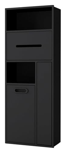 Toilettenpapierhalter & Mülltonnen-Kombination mit integriertem WC-Bürstenhalter, Edelstahl, platzsparendes Design für Badezimmer, Büro, Küche Toilettenpapierhalter & Mülltonnen-Kombination mit integriertem WC-Bürstenhalter, Edelstahl, platzsparendes Design für Badezimmer, Büro, Küche von Generisch