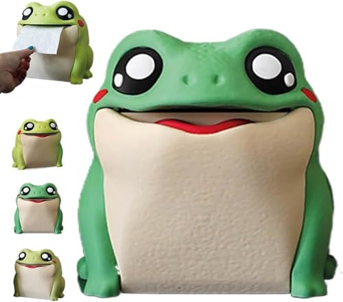 Toilettenpapierspender mit Froschmotiv, 3D-Druck, lustiger interaktiver Frosch-Design, Handtuchrollenhalter für Badezimmer und Küche, Grün Toilettenpapierspender mit Froschmotiv, 3D-Druck, lustiger interaktiver Frosch-Design, Handtuchrollenhalter für Badezimmer und Küche, Grün von Generisch