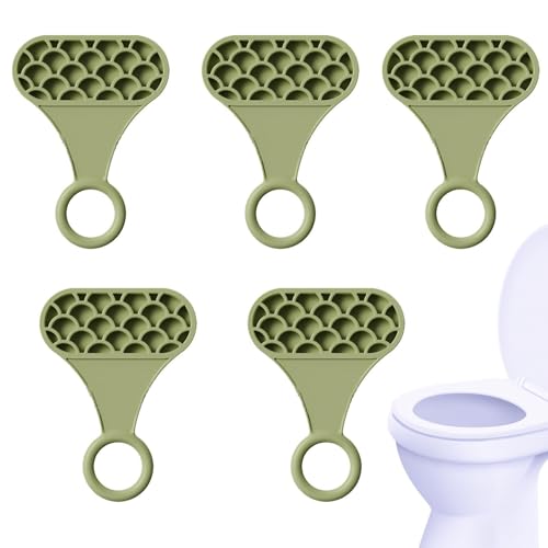 Toilettensitzgriff zum Anheben, Toilettensitzheber Werkzeug WC Öffner - Toilettensitzbezug Heber, selbstklebender Toilettendeckel Hebegriff für Zuhause, Büros und Toilettentraining von Generisch