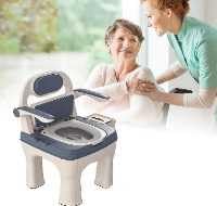 Toilettenstuhl, 299 kg Stütze, Klapparm, einfache Montage, weiche Rückenlehne, gepolsterter Sitz für Behinderte und ältere Menschen, Badezimmerstuhl-Lösung Toilettenstuhl, 299 kg Stütze, Klapparm, einfache Montage, weiche Rückenlehne, gepolsterter Sitz für Behinderte und ältere Menschen, Badezimmerstuhl-Lösung von Generisch