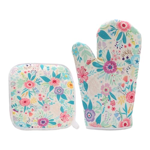Topflappen Und Backhandschuhe,rutschfeste Topflappen Utensilien - Backhandschuhe Kochhandschuhe,Für Restaurant Café Bäckerei Outdoor Grill Party Camping Picknick Mikrowelle von Generisch