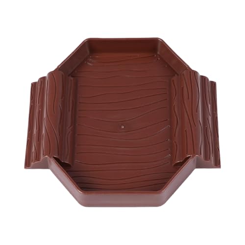 Tortoise Water Dish, Reptile Bathing Pool, Feeding Tub, Stain-Resistant Design, 5.87x5.71x0.79 Inches, Easy Clean Basin for Snake Gecko Turtle Tank Terrarium Use von Generisch