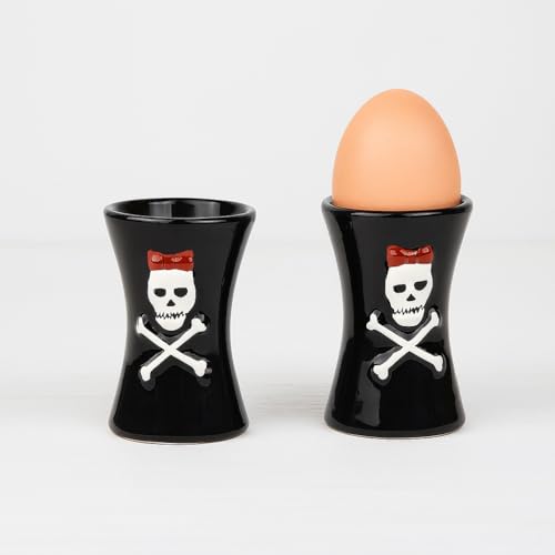 Totenkopf Eierbecher 2er Set – Schwarz/Weiß | Gothic Skull Deko für Frühstück & Küche | Eierhalter aus Keramik – Geschenkidee Totenkopf Eierbecher 2er Set – Schwarz/Weiß | Gothic Skull Deko für Frühstück & Küche | Eierhalter aus Keramik – Geschenkidee von Generisch