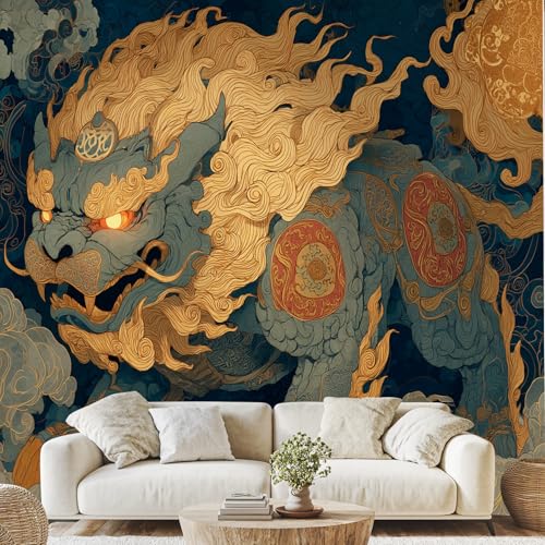 Traditionelle Chinesische 3D Effekt Wandtapete Fantasietier Tapeten Vliestapete Fabelwesen Vlies Fototapete für Wohnzimmer Kinderzimmer Badezimmer 312 x 219 cm Foto Tapete Traditionelle Chinesische 3D Effekt Wandtapete Fantasietier Tapeten Vliestapete Fabelwesen Vlies Fototapete für Wohnzimmer Kinderzimmer Badezimmer 312 x 219 cm Foto Tapete von Generisch