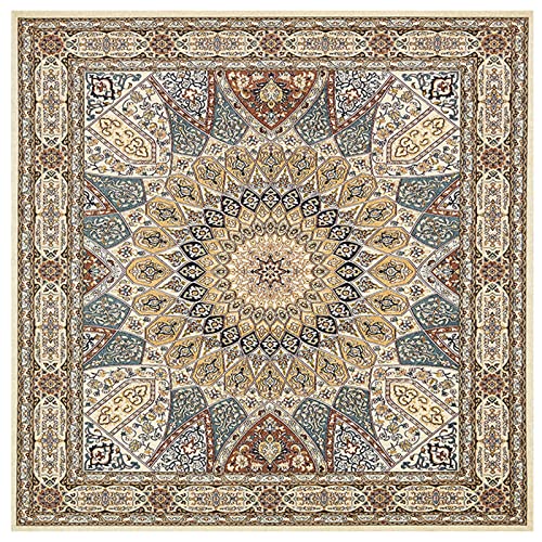 Traditioneller, rutschfester quadratischer Vintage-Teppich, Eingangsläufer für Flur, Schlafzimmer, Wohnzimmer, Küche und Büro, Heimdekoration, Übergangsmatte, langlebig und stilvoll Traditioneller, rutschfester quadratischer Vintage-Teppich, Eingangsläufer für Flur, Schlafzimmer, Wohnzimmer, Küche und Büro, Heimdekoration, Übergangsmatte, langlebig und stilvoll von Generisch