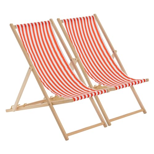 Traditioneller faltbarer Holzliegestuhl – Outdoor-Sonnenliege aus Segeltuch für Erwachsene – perfekt für Garten, Terrasse, Strand und Camping – Einzelpackung von Generisch