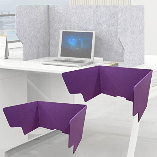 Tragbare, leichte Schreibtisch-Trennwände, 2 Stück, akustische Geräuschreduzierung und visuelle Ablenkungskontrolle, faltbare und selbststehende Büro-Trennwände für Zuhause und Arbeitsplatz von Generisch