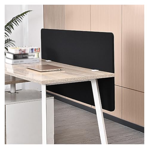 Tragbare 60 cm Büro-Trennwand – schalldichte Sichtschutzwand mit Clips – vielseitiger Bescheidenheits-Bildschirm für Stehtische – Universal-Büro-Trennwand (schwarz) von Generisch