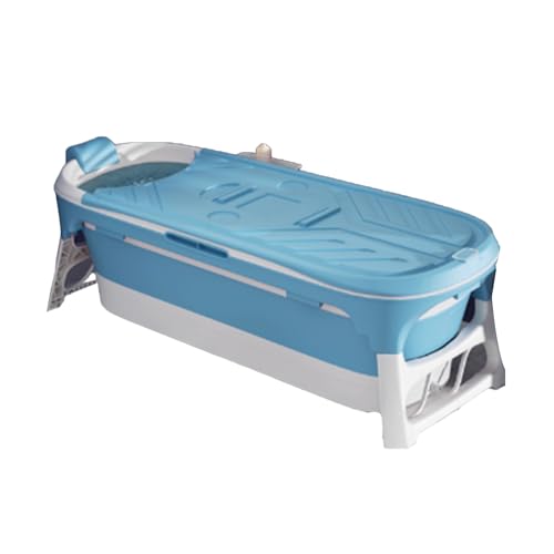Tragbare Badewanne, Aus Kunststoff Mit Thermoabdeckung, Ergonomischem Sitz Und Massagerolle, Ideal For Heiße Bäder(2,130X62X54cm) von Generisch