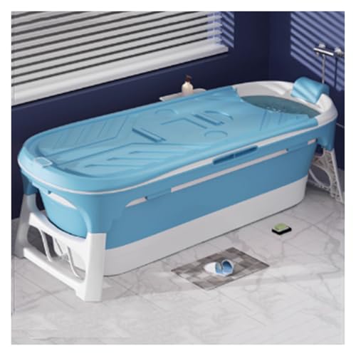 Tragbare Badewanne, Aus Kunststoff Mit Thermoabdeckung, For Unterwegs, Leicht Zu Reinigen, Ideal For Heiße Bäder(1,146X62X54cm) von Generisch