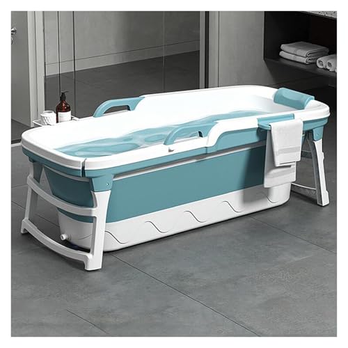 Tragbare Badewanne, Verstaubare Faltbadewanne, Tragbare Badewanne For Erwachsene, Leicht Zu Reinigen, Ideal For Heiße Bäder(128X58X62cm) von Generisch